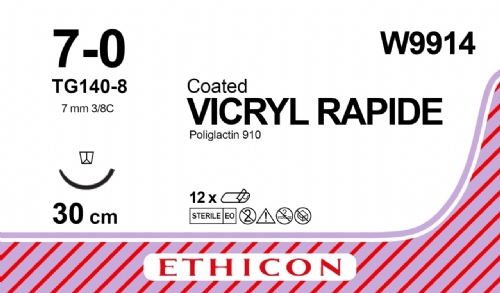 VICRYL RAPIDE (polyglactin 910) Suture<br/>Size: VICRYL RAPIDE<br/>Colour: 7-0<br/>Style: cutting