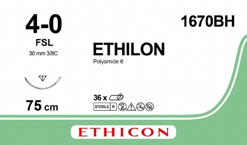 ETHILON Nylon Suture<br/>Size: ETHILON<br/>Colour: 4-0<br/>Style: cutting