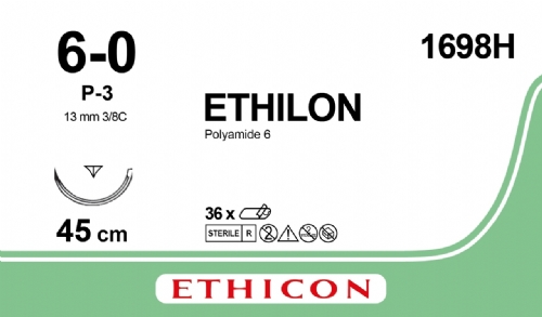 ETHILON Nylon Suture<br/>Size: ETHILON<br/>Colour: 6-0<br/>Style: cutting