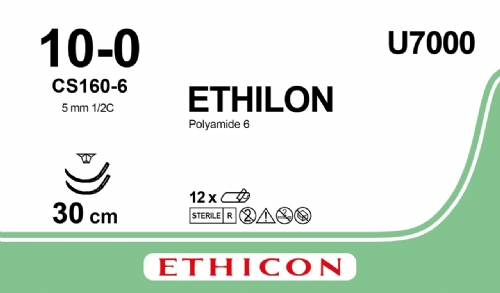 ETHILON Nylon Suture<br/>Size: ETHILON<br/>Colour: 10-0<br/>Style: cutting