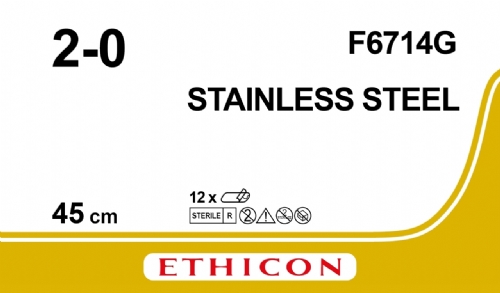 Surgical Stainless Steel Suture<br/>Size: STEEL<br/>Colour: 2-0<br/>Style: NA