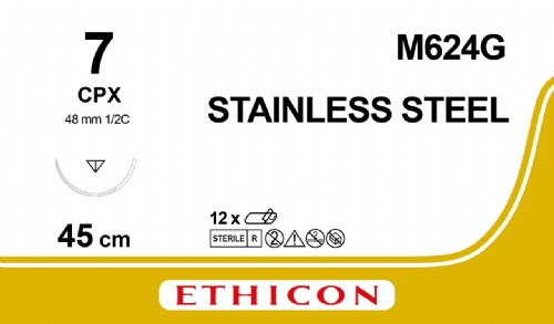 Surgical Stainless Steel Suture<br/>Size: STEEL<br/>Colour: 7<br/>Style: cutting