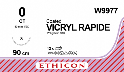 VICRYL RAPIDE (polyglactin 910) Suture<br/>Size: VICRYL RAPIDE<br/>Colour: 0<br/>Style: non cutting
