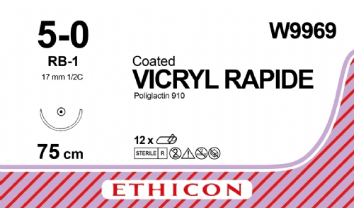 VICRYL RAPIDE (polyglactin 910) Suture<br/>Size: VICRYL RAPIDE<br/>Colour: 5-0<br/>Style: non cutting