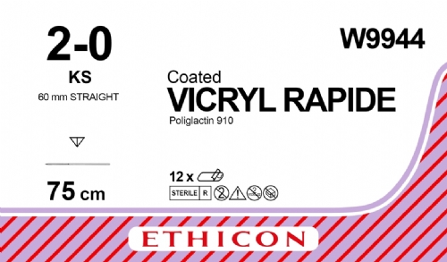 VICRYL RAPIDE (polyglactin 910) Suture<br/>Size: VICRYL RAPIDE<br/>Colour: 2-0<br/>Style: cutting