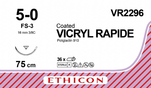 VICRYL RAPIDE (polyglactin 910) Suture<br/>Size: VICRYL RAPIDE<br/>Colour: 5-0<br/>Style: cutting