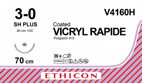 VICRYL RAPIDE (polyglactin 910) Suture<br/>Size: VICRYL RAPIDE<br/>Colour: 3-0<br/>Style: non cutting