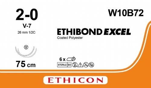 ETHIBOND EXCEL® Polyester Suture<br/>Size: ETHIBOND EXCEL<br/>Colour: 2-0<br/>Style: non cutting