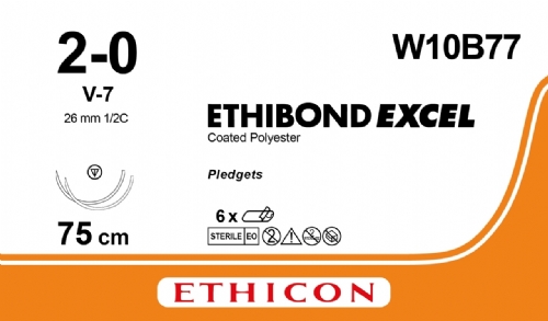 ETHIBOND EXCEL® Polyester Suture<br/>Size: ETHIBOND EXCEL<br/>Colour: 2-0<br/>Style: non cutting