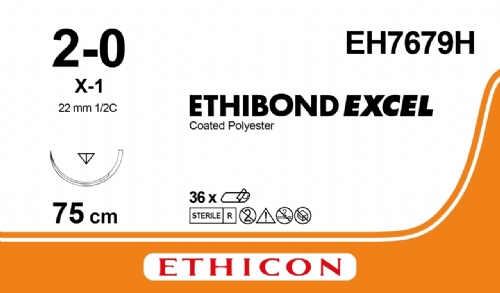 ETHIBOND EXCEL® Polyester Suture<br/>Size: ETHIBOND EXCEL<br/>Colour: 2-0<br/>Style: cutting