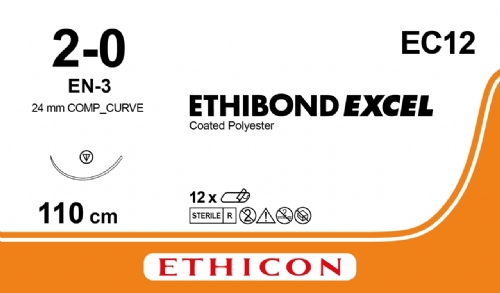 ETHIBOND EXCEL® Polyester Suture<br/>Size: ETHIBOND EXCEL<br/>Colour: 2-0<br/>Style: non cutting