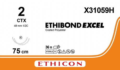 ETHIBOND EXCEL® Polyester Suture<br/>Size: ETHIBOND EXCEL<br/>Colour: 2<br/>Style: non cutting