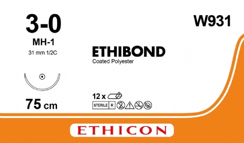 ETHIBOND EXCEL® Polyester Suture<br/>Size: ETHIBOND<br/>Colour: 3-0<br/>Style: non cutting