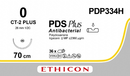 PDS Plus Antibacterial (polydioxanone) Suture<br/>Size: PDS PLUS<br/>Colour: 0<br/>Style: non cutting