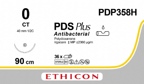 PDS Plus Antibacterial (polydioxanone) Suture<br/>Size: PDS PLUS<br/>Colour: 0<br/>Style: non cutting