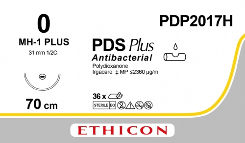 PDS Plus Antibacterial (polydioxanone) Suture<br/>Size: PDS PLUS<br/>Colour: 0<br/>Style: non cutting