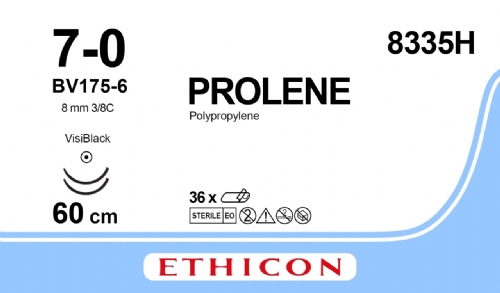 PROLENE Polypropylene Suture<br/>Size: PROLENE<br/>Colour: 7-0<br/>Style: non cutting