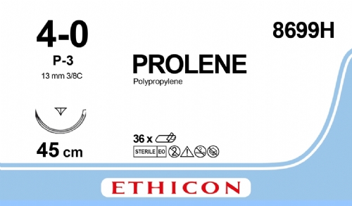 PROLENE Polypropylene Suture<br/>Size: PROLENE<br/>Colour: 4-0<br/>Style: cutting