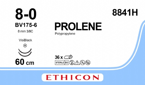 PROLENE Polypropylene Suture<br/>Size: PROLENE<br/>Colour: 8-0<br/>Style: non cutting