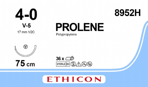PROLENE Polypropylene Suture<br/>Size: PROLENE<br/>Colour: 4-0<br/>Style: non cutting