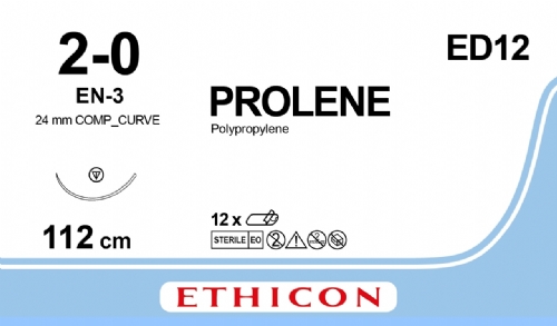 PROLENE Polypropylene Suture<br/>Size: PROLENE<br/>Colour: 2-0<br/>Style: non cutting
