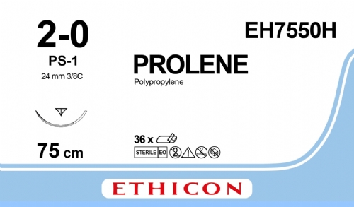 PROLENE Polypropylene Suture<br/>Size: PROLENE<br/>Colour: 2-0<br/>Style: cutting