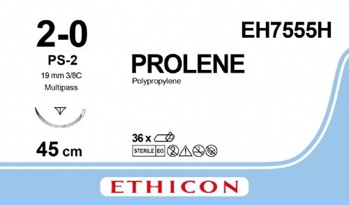 PROLENE Polypropylene Suture<br/>Size: PROLENE<br/>Colour: 2-0<br/>Style: cutting