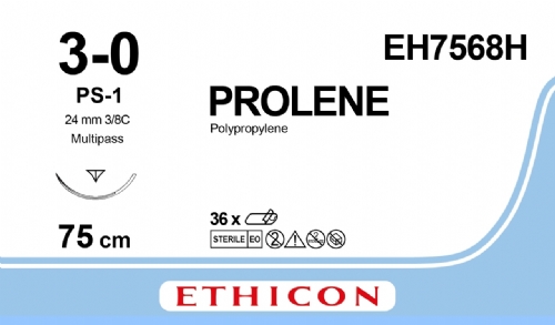 PROLENE Polypropylene Suture<br/>Size: PROLENE<br/>Colour: 3-0<br/>Style: cutting