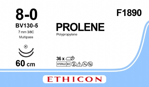 PROLENE Polypropylene Suture<br/>Size: PROLENE<br/>Colour: 8-0<br/>Style: non cutting