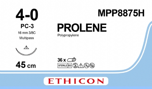 PROLENE Polypropylene Suture<br/>Size: PROLENE<br/>Colour: 4-0<br/>Style: cutting