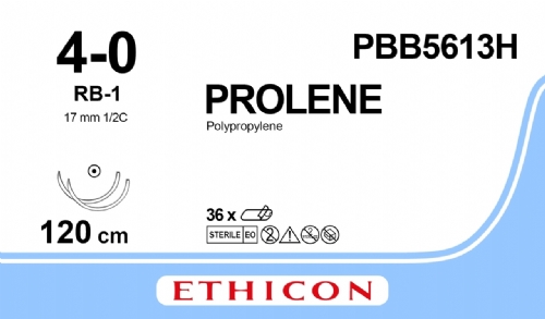 PROLENE Polypropylene Suture<br/>Size: PROLENE<br/>Colour: 4-0<br/>Style: non cutting