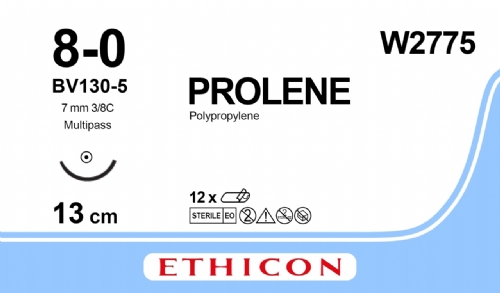 PROLENE Polypropylene Suture<br/>Size: PROLENE<br/>Colour: 8-0<br/>Style: non cutting