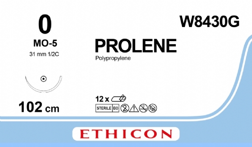 PROLENE Polypropylene Suture<br/>Size: PROLENE<br/>Colour: 0<br/>Style: non cutting