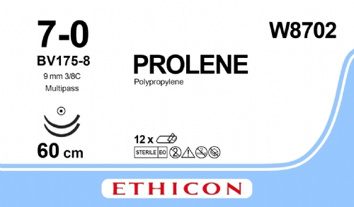PROLENE Polypropylene Suture<br/>Size: PROLENE<br/>Colour: 7-0<br/>Style: non cutting