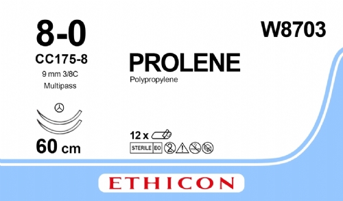 PROLENE Polypropylene Suture<br/>Size: PROLENE<br/>Colour: 8-0<br/>Style: non cutting