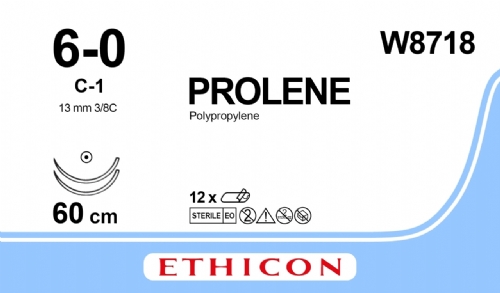 PROLENE Polypropylene Suture<br/>Size: PROLENE<br/>Colour: 6-0<br/>Style: non cutting