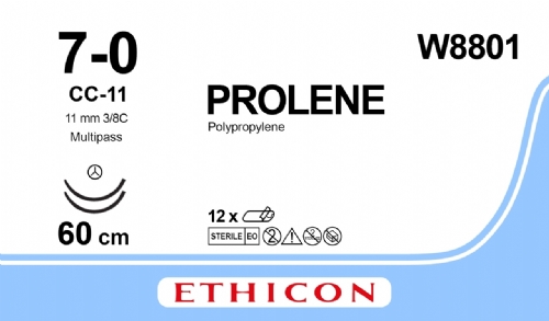 PROLENE Polypropylene Suture<br/>Size: PROLENE<br/>Colour: 7-0<br/>Style: non cutting