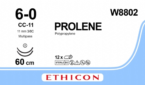 PROLENE Polypropylene Suture<br/>Size: PROLENE<br/>Colour: 6-0<br/>Style: non cutting