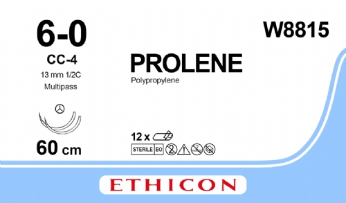 PROLENE Polypropylene Suture<br/>Size: PROLENE<br/>Colour: 6-0<br/>Style: non cutting