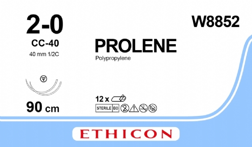 PROLENE Polypropylene Suture<br/>Size: PROLENE<br/>Colour: 2-0<br/>Style: non cutting