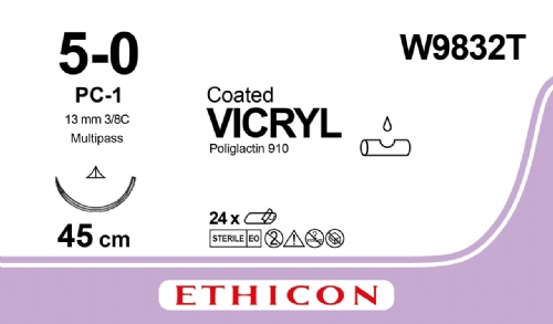 COATED VICRYL (polyglactin 910) Suture<br/>Size: VICRYL PLUS<br/>Colour: 5-0<br/>Style: cutting<br/>Size: VICRYL PLUS<br/>Colour: 5-0<br/>Style: cutting