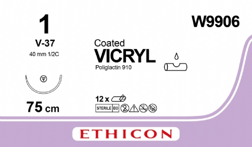 COATED VICRYL (polyglactin 910) Suture<br/>Size: VICRYL PLUS<br/>Colour: 1<br/>Style: non cutting