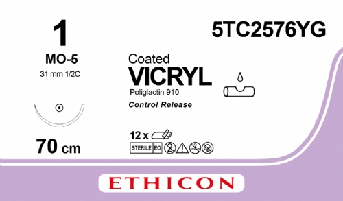 COATED VICRYL (polyglactin 910) Suture<br/>Size: VICRYL PLUS<br/>Colour: 1<br/>Style: non cutting<br/>Size: VICRYL PLUS<br/>Colour: 1<br/>Style: non cutting