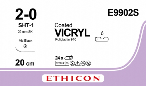COATED VICRYL (polyglactin 910) Suture<br/>Size: VICRYL<br/>Colour: 2-0<br/>Style: non cutting