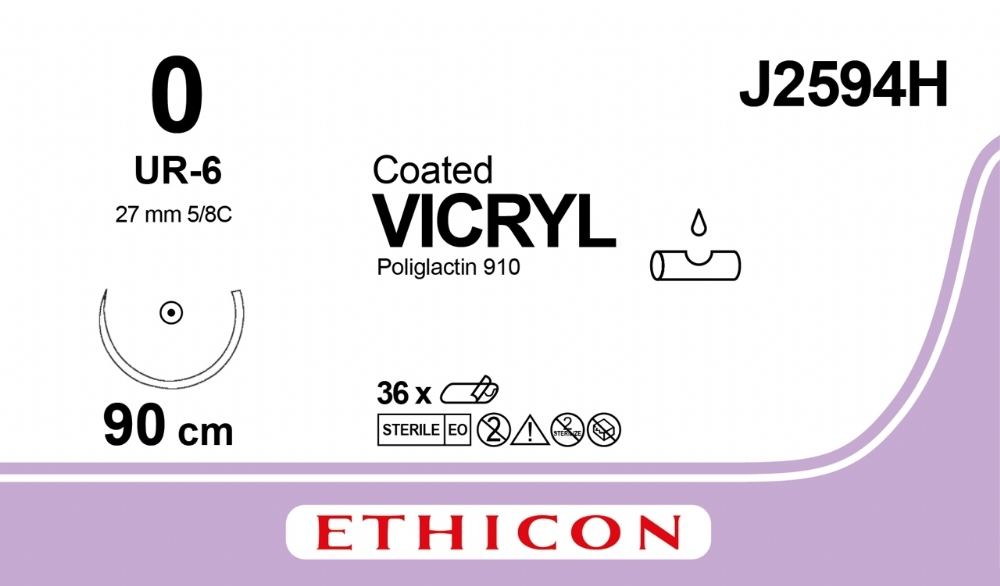 VICRYL Plus Antibacterial (polyglactin 910) Suture<br/>Size: VICRYL PLUS<br/>Colour: 0<br/>Style: non cutting