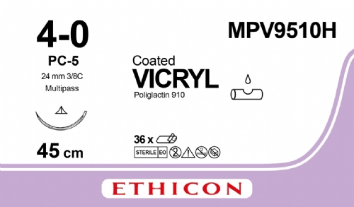 COATED VICRYL (polyglactin 910) Suture<br/>Size: VICRYL PLUS<br/>Colour: 4-0<br/>Style: cutting<br/>Size: VICRYL PLUS<br/>Colour: 4-0<br/>Style: cutting