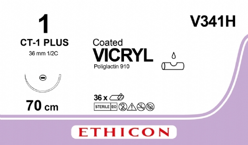 COATED VICRYL (polyglactin 910) Suture<br/>Size: VICRYL PLUS<br/>Colour: 1<br/>Style: non cutting<br/>Size: VICRYL PLUS<br/>Colour: 1<br/>Style: non cutting