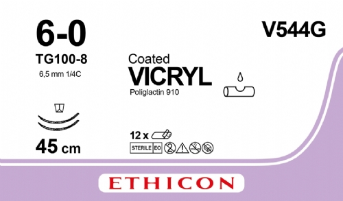 COATED VICRYL (polyglactin 910) Suture<br/>Size: VICRYL<br/>Colour: 6-0<br/>Style: cutting