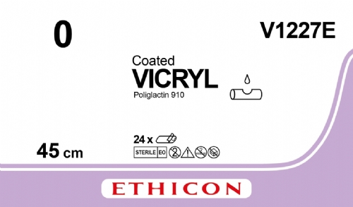 COATED VICRYL (polyglactin 910) Suture<br/>Size: VICRYL PLUS<br/>Colour: 0<br/>Style: NA