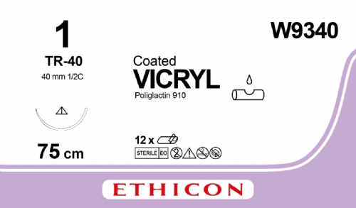 COATED VICRYL (polyglactin 910) Suture<br/>Size: VICRYL PLUS<br/>Colour: 1<br/>Style: cutting